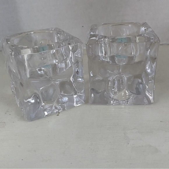 PartyLite Ice Block Votive Taper Holder Pair Retired NIB P15B/P8216 - Picture 5 of 8
